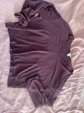 Buckle white crow Cozy Long Sleeve Lightweight Sweater — Deep Plum